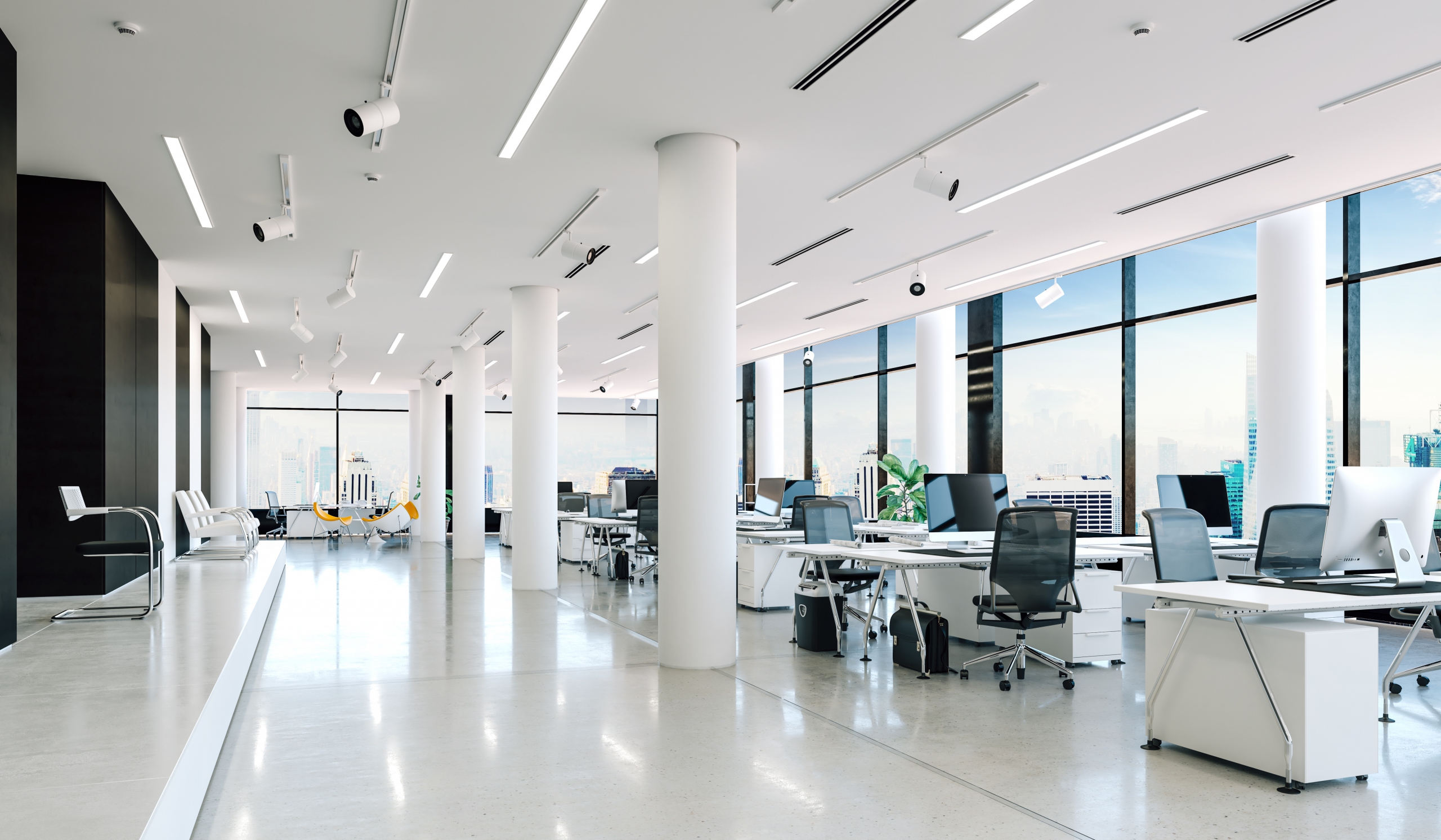 janitorial services Charlotte modern office interior
